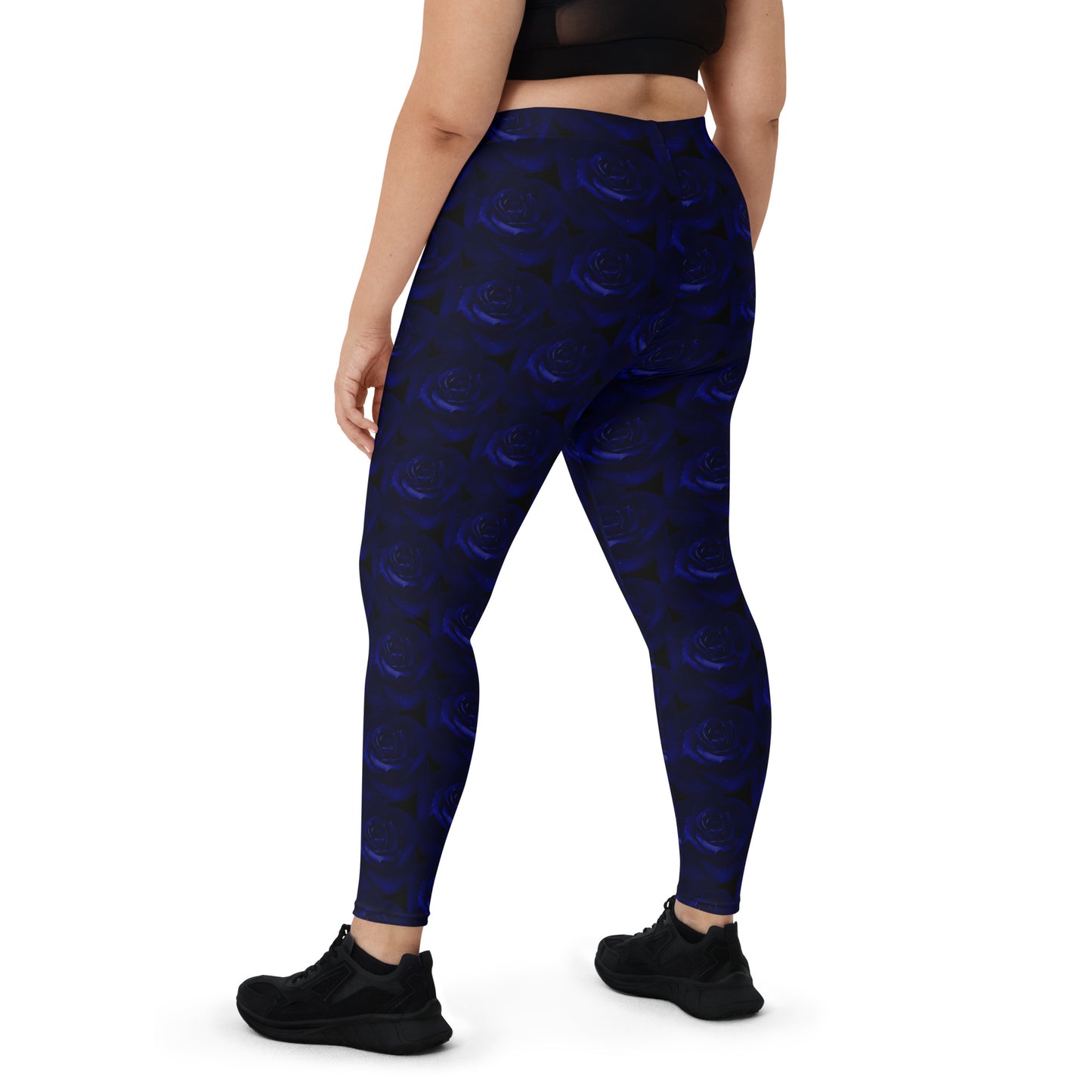 Dark Blue Rose Leggings