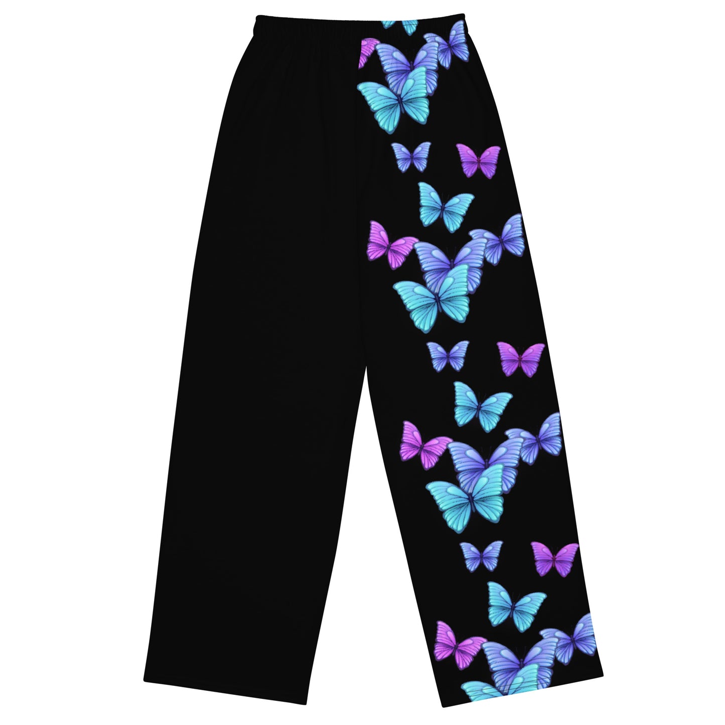 Black Butterfly wide-leg pants