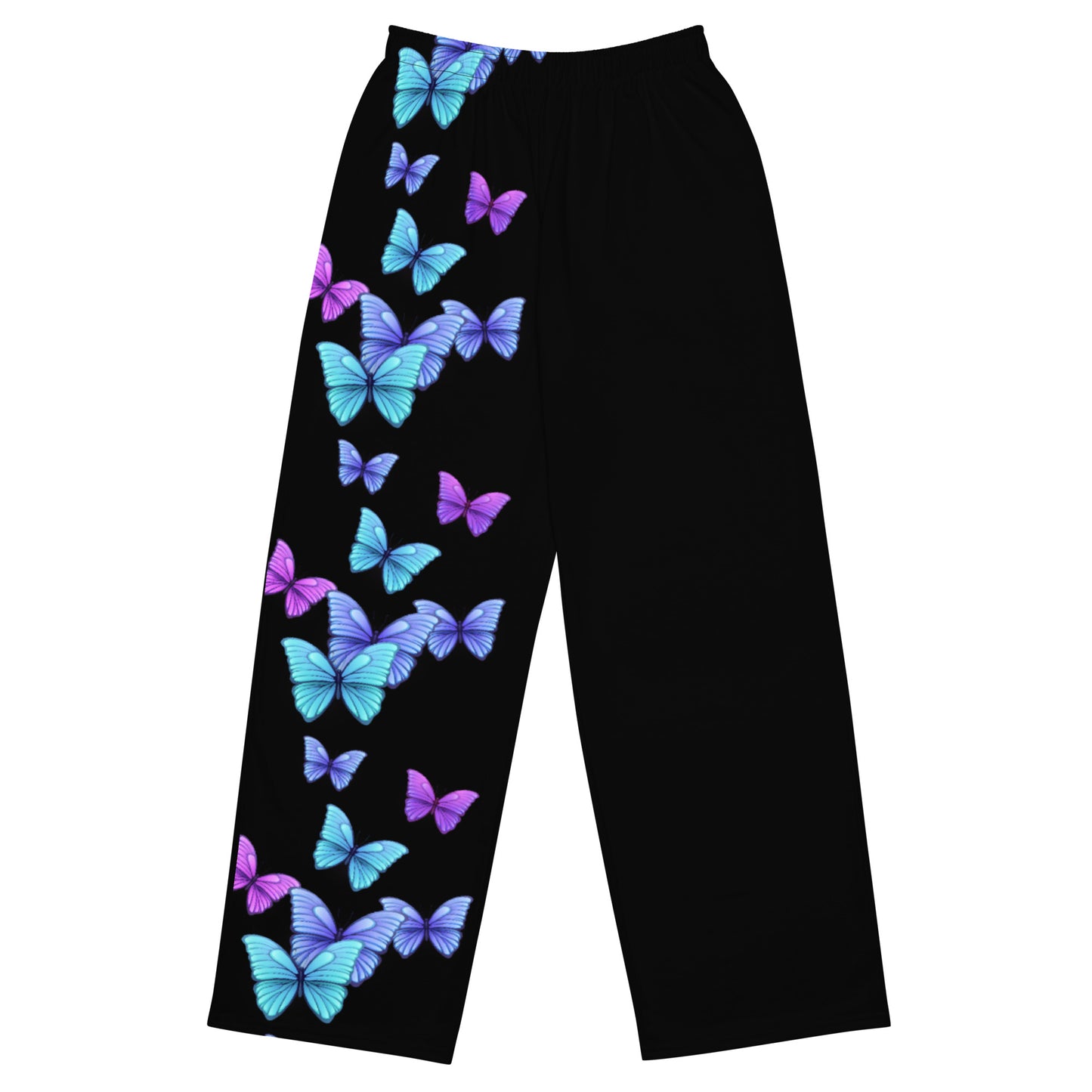 Black Butterfly wide-leg pants