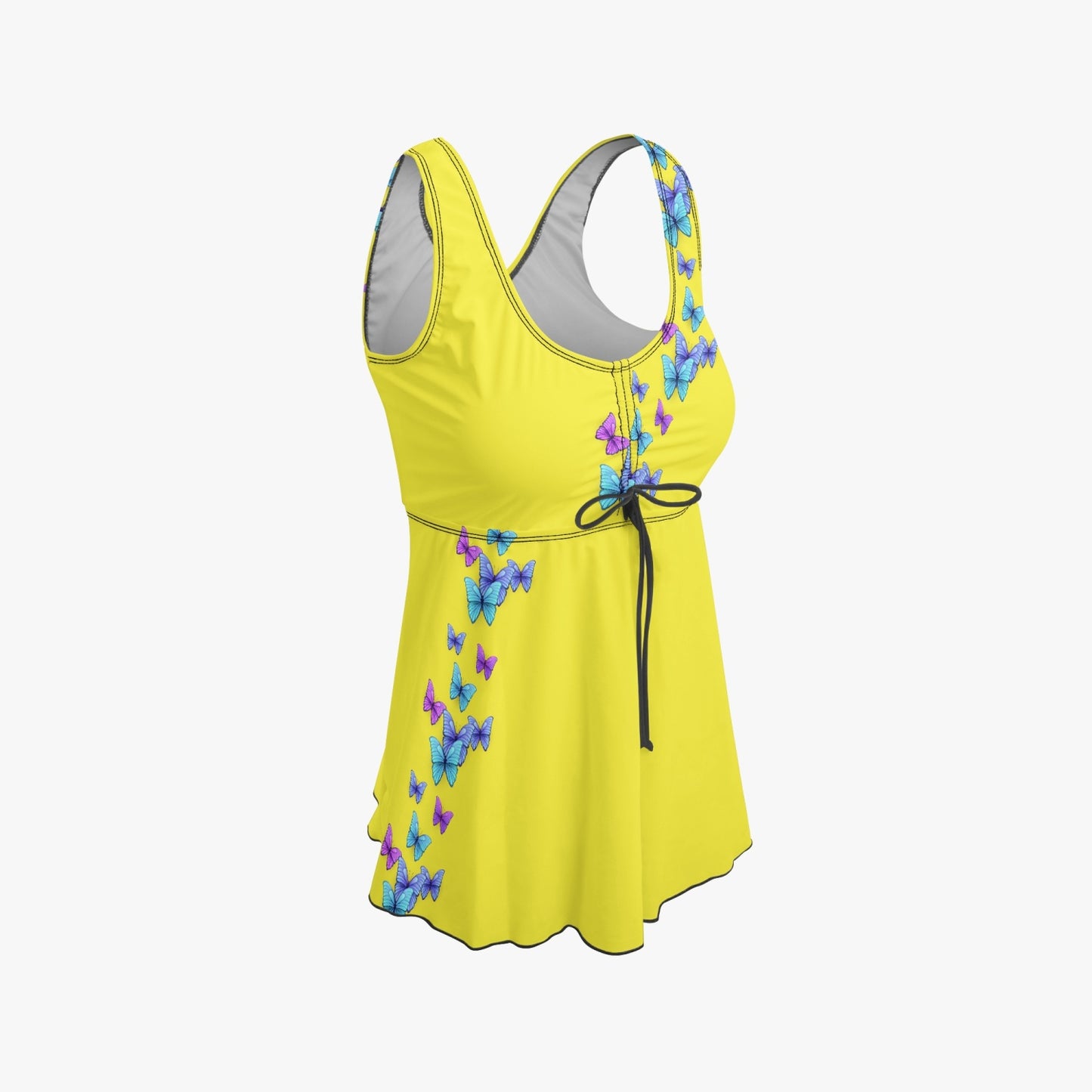 Yellow with Butterfly Two-Piece Swimsuit