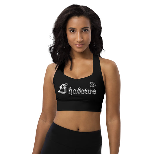 Shadows Longline Sports Bra Black