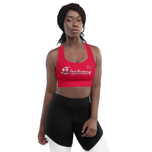 Shadows Longline Sports Bra Red