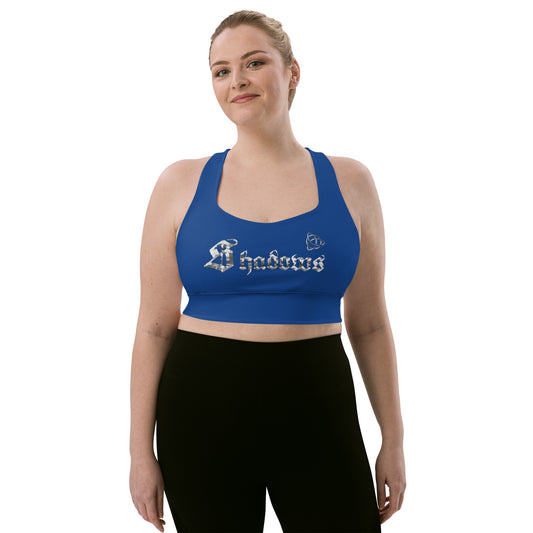 Shadows Longline Sports Bra Blue