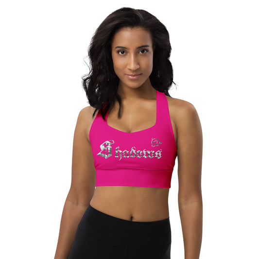 Shadows Longline Sports Bra Pink