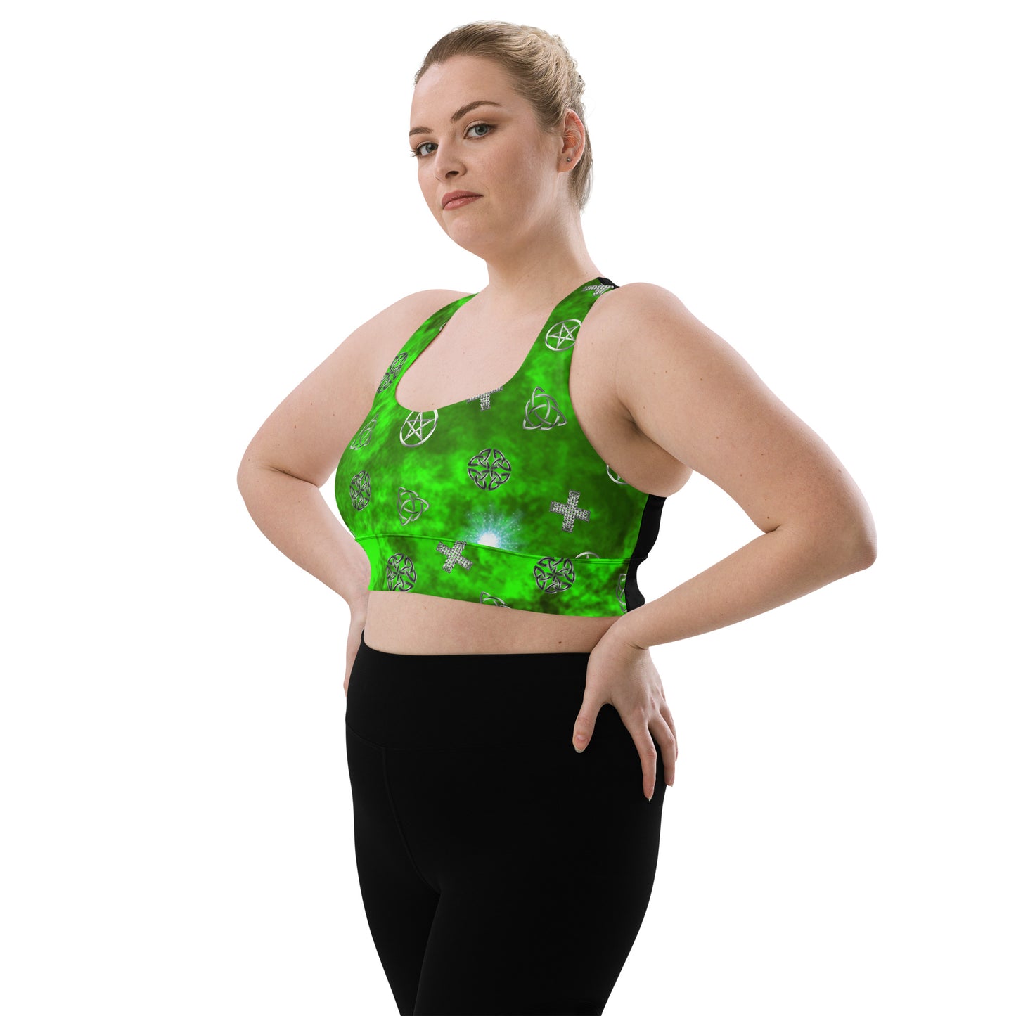 Wicca Green Pattern Bra