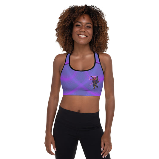 Purple Fairy Padded Sports Bra Lavender