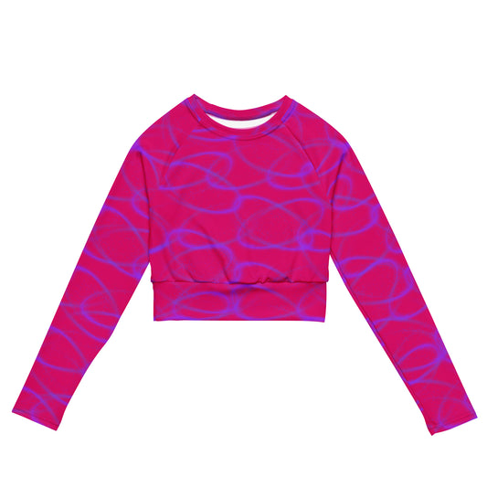 Purple Light crop top Hot Pink