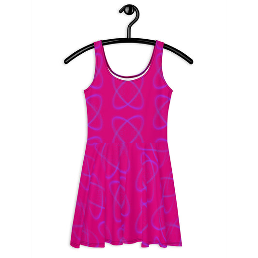 Purple light Skater Dress Hot Pink