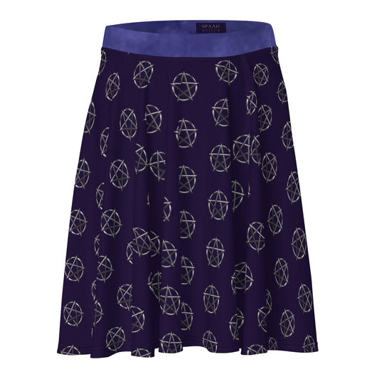 Silver Pentagram Dark Blue Skirt