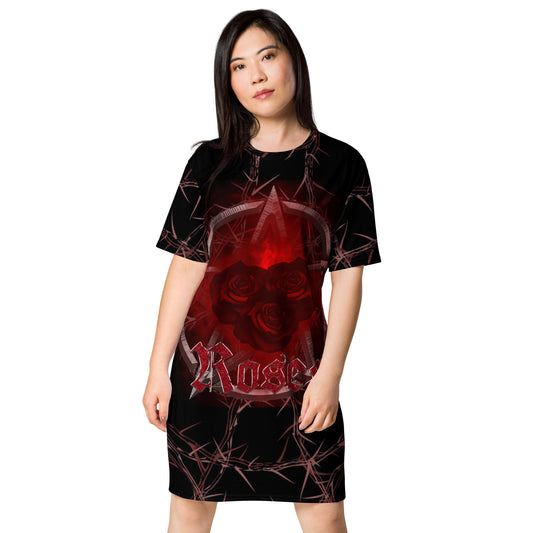 Thorns Roses T-shirt dress