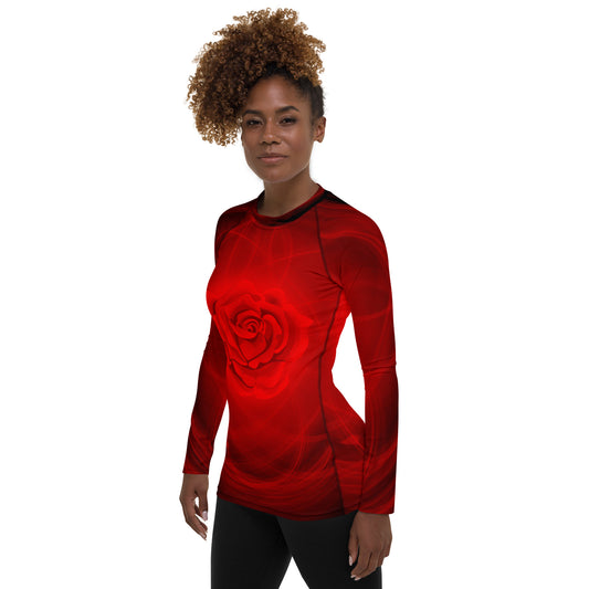 Magic Red Rose Rash Guard