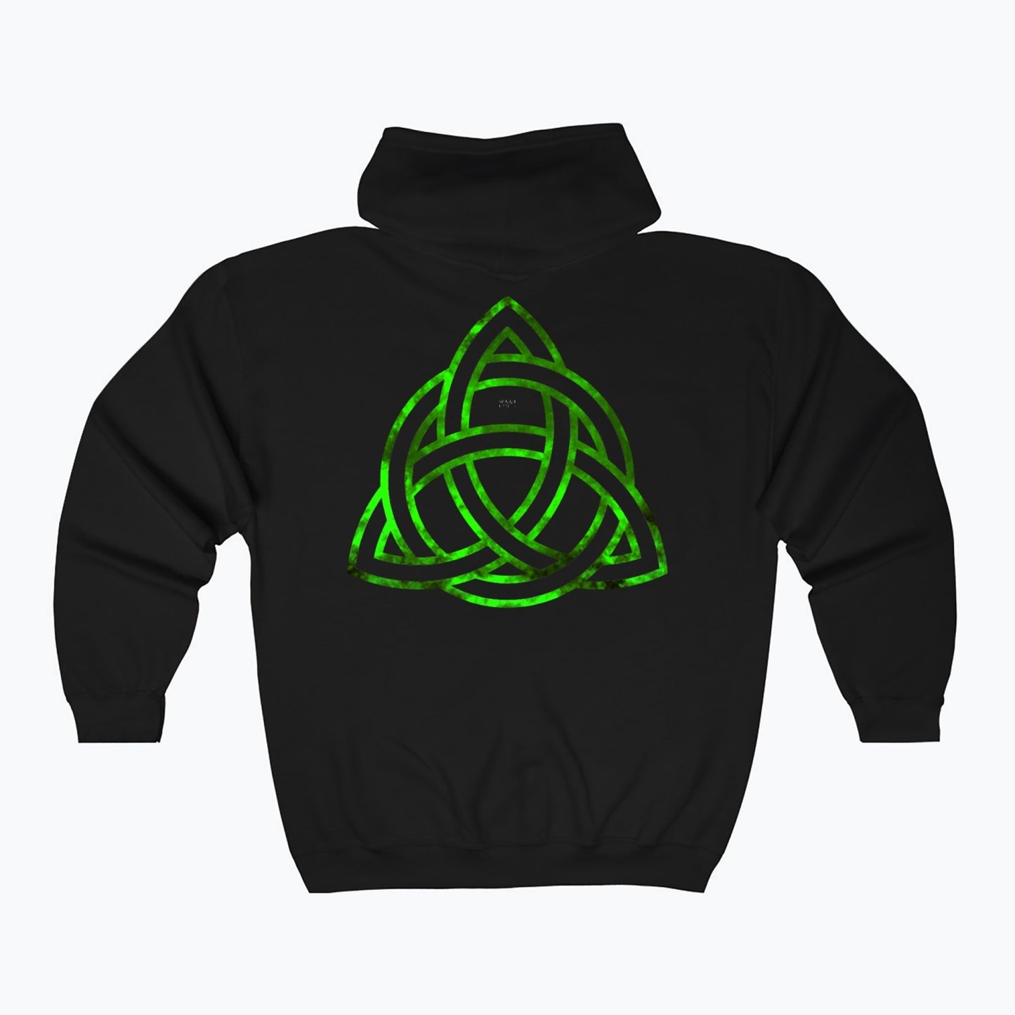 Celtic Green Knot Zipper Hooded Sweatshirt